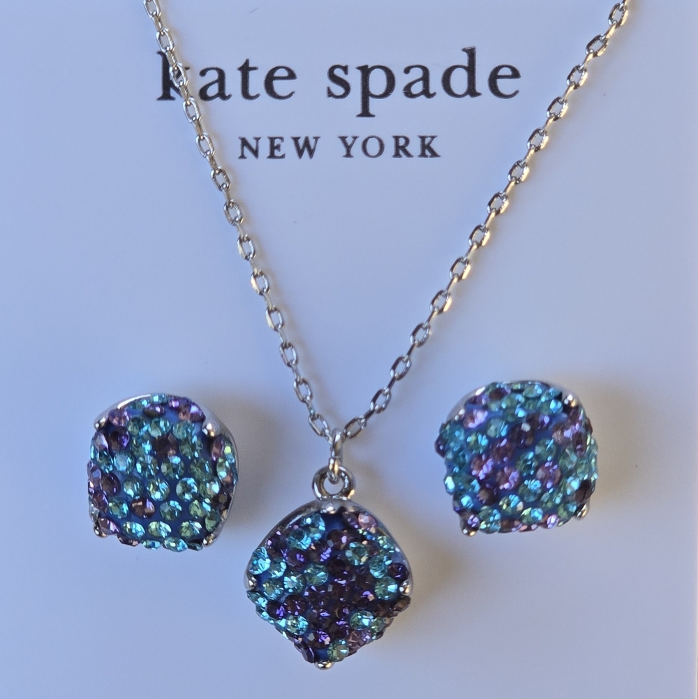kate spade Pop Of Joy Studs And Necklace Set
